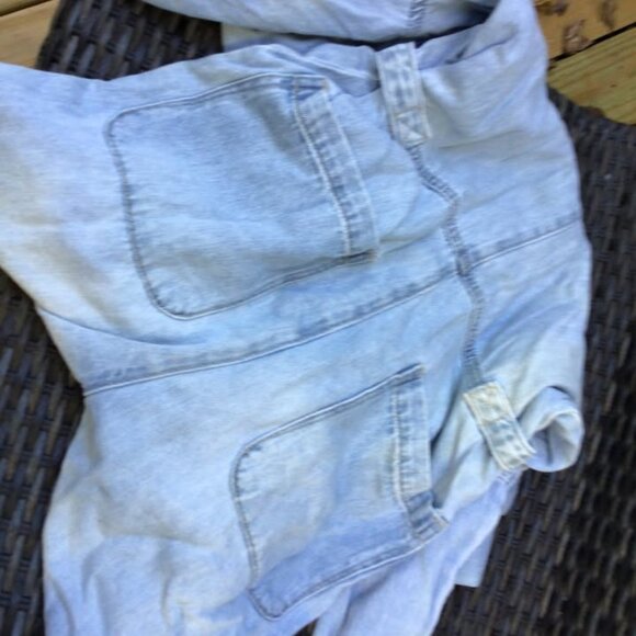 Kan Can Womens Aviator Jean Playsuit Coverall Denim Romper (Light Denim, Small} - Picture 4 of 4